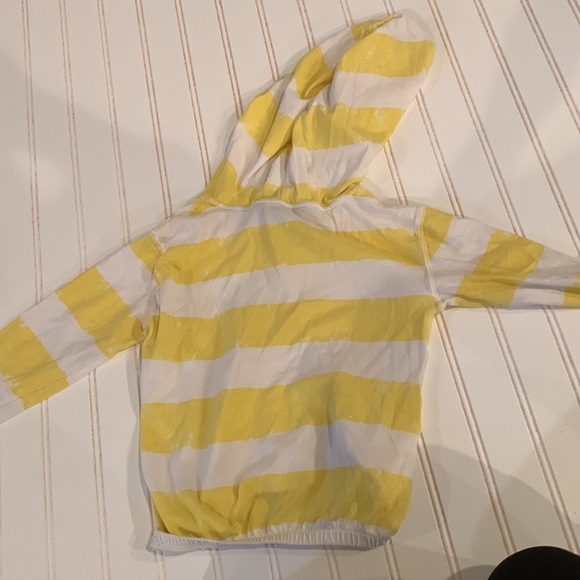 Ralph Lauren- Long Sleeve T shirt hoodie, yellow white stripe, Size 4 kids - Picture 8 of 8